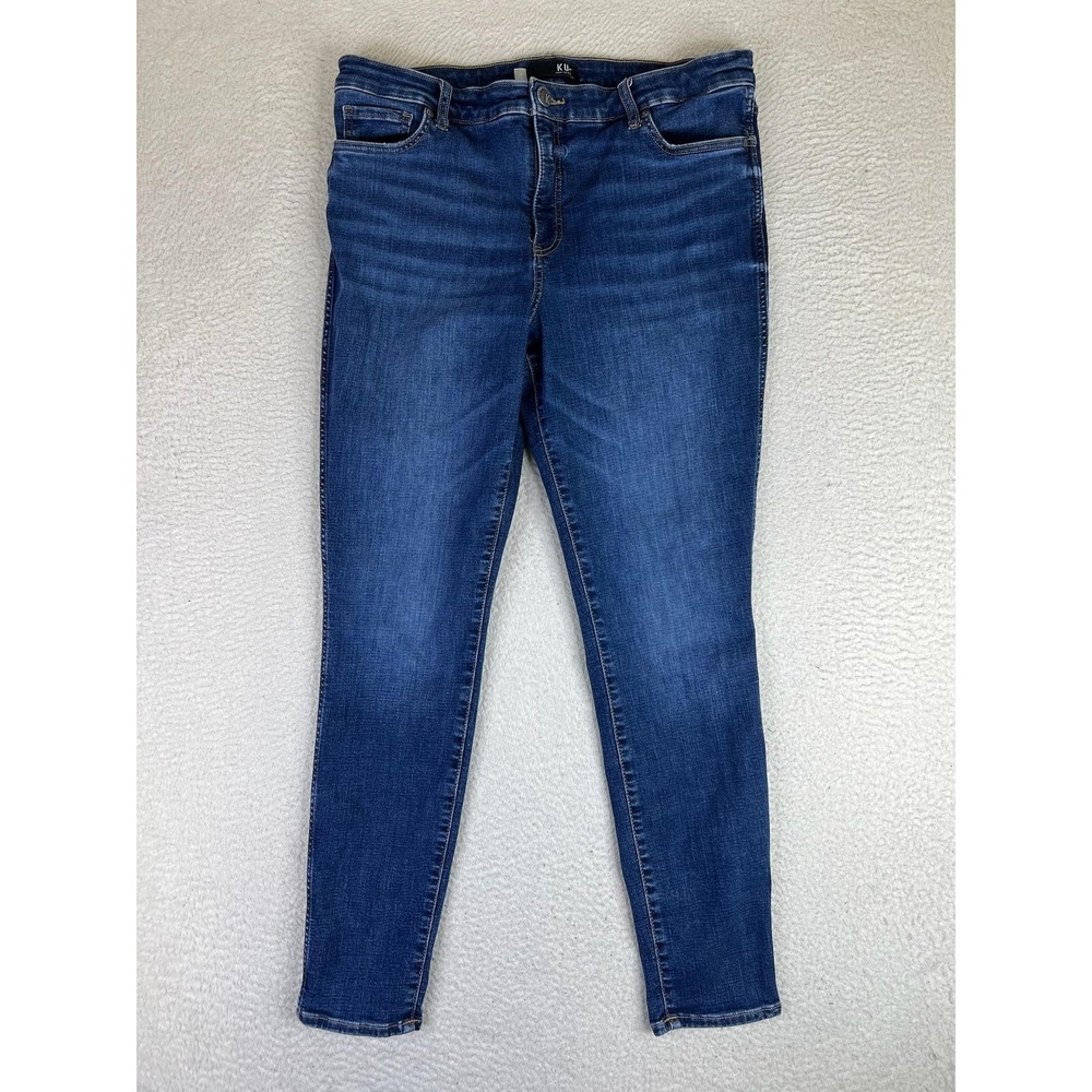 KUT from the Kloth Mia Fab Ab Toothpick Skinny Jeans Blue Womens 16 High Rise